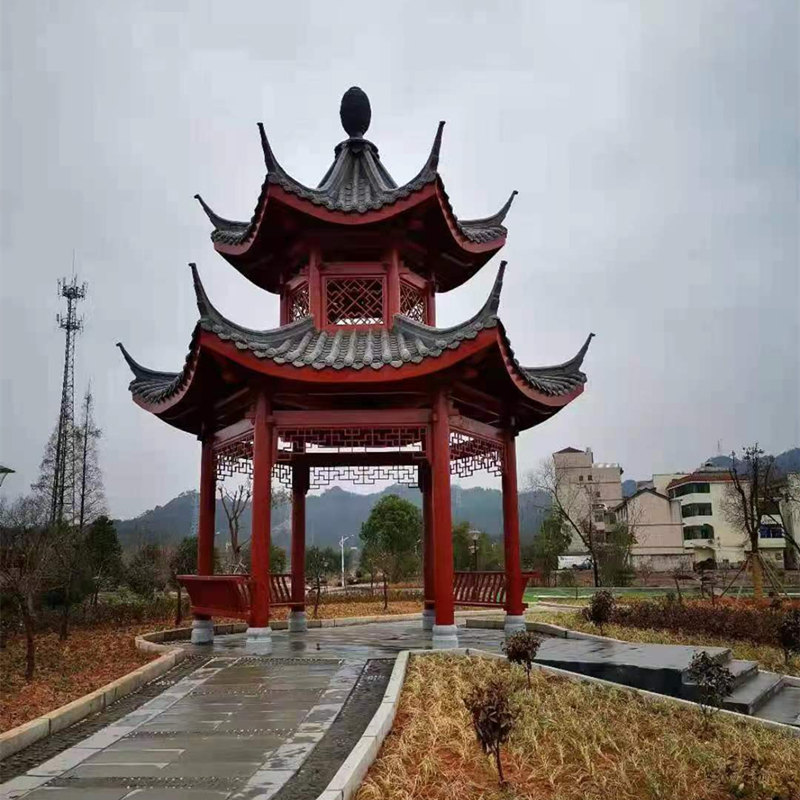 公园防腐木凉亭客户见证